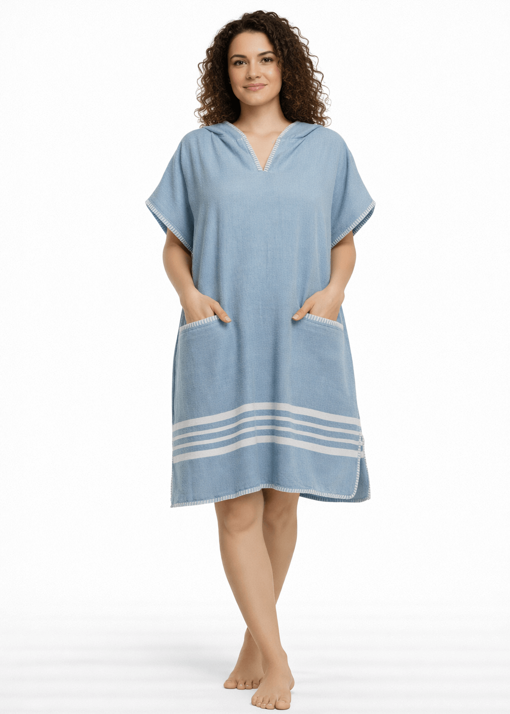 Beach Cover Up, Poncho with Hood