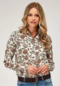 Roper 1977 Vintage Floral (Cream) - Women's Western Shirt