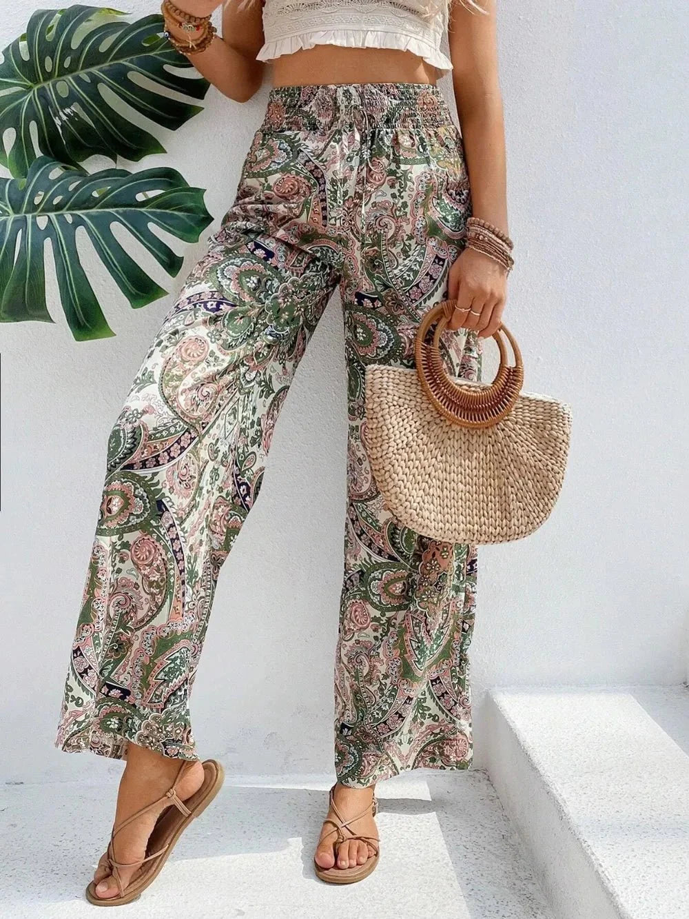 Printed Wide Leg Pants for Effortless Style and Comfort