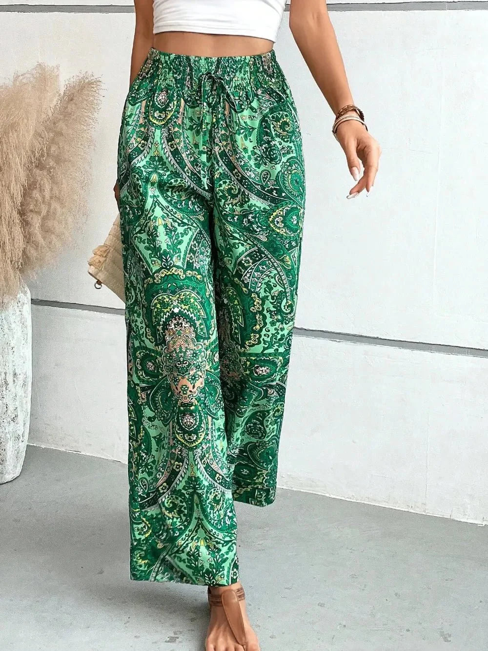 Printed Wide Leg Pants for Effortless Style and Comfort