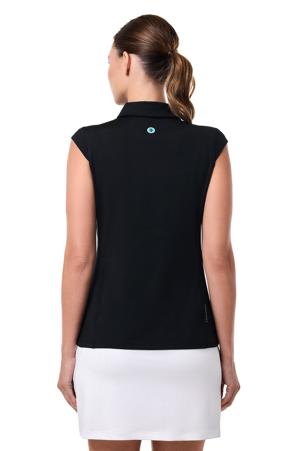 Women's Dew-Sweeper Performance Sleeveless Polo | Black