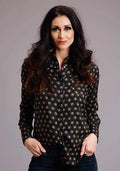 Stetson 00442 Horse Polkadot (Black) - Women's Blouse