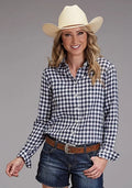 Stetson 00255 Double Sided Plaid (Navy) - Women's Blouse