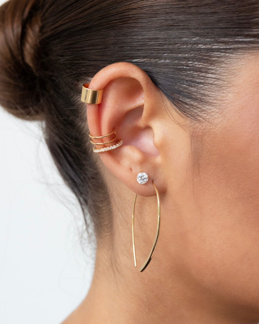 Delicate Threader Hoop Earrings