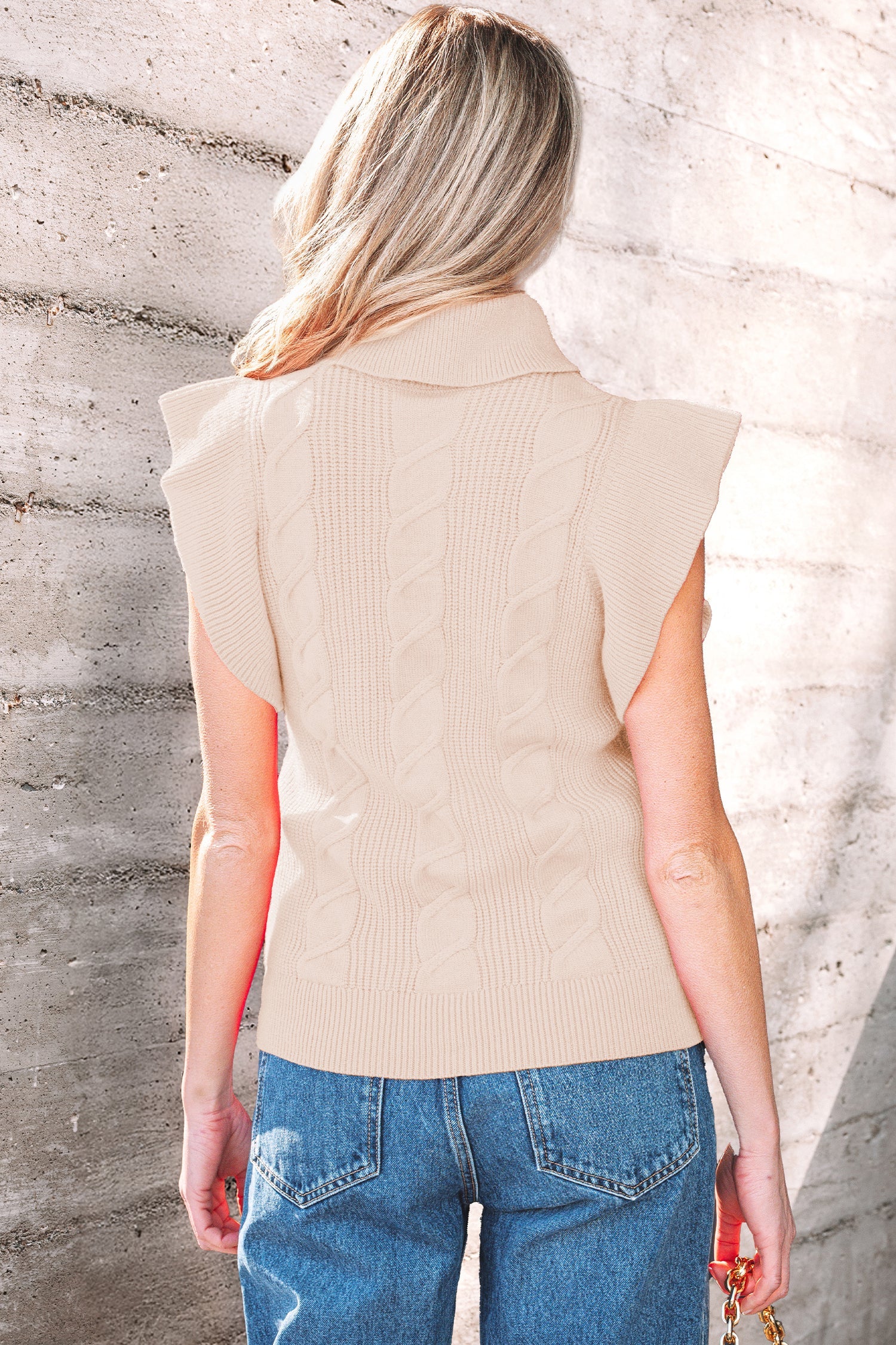 Zaylee Ruffled Short Sleeve Sweater