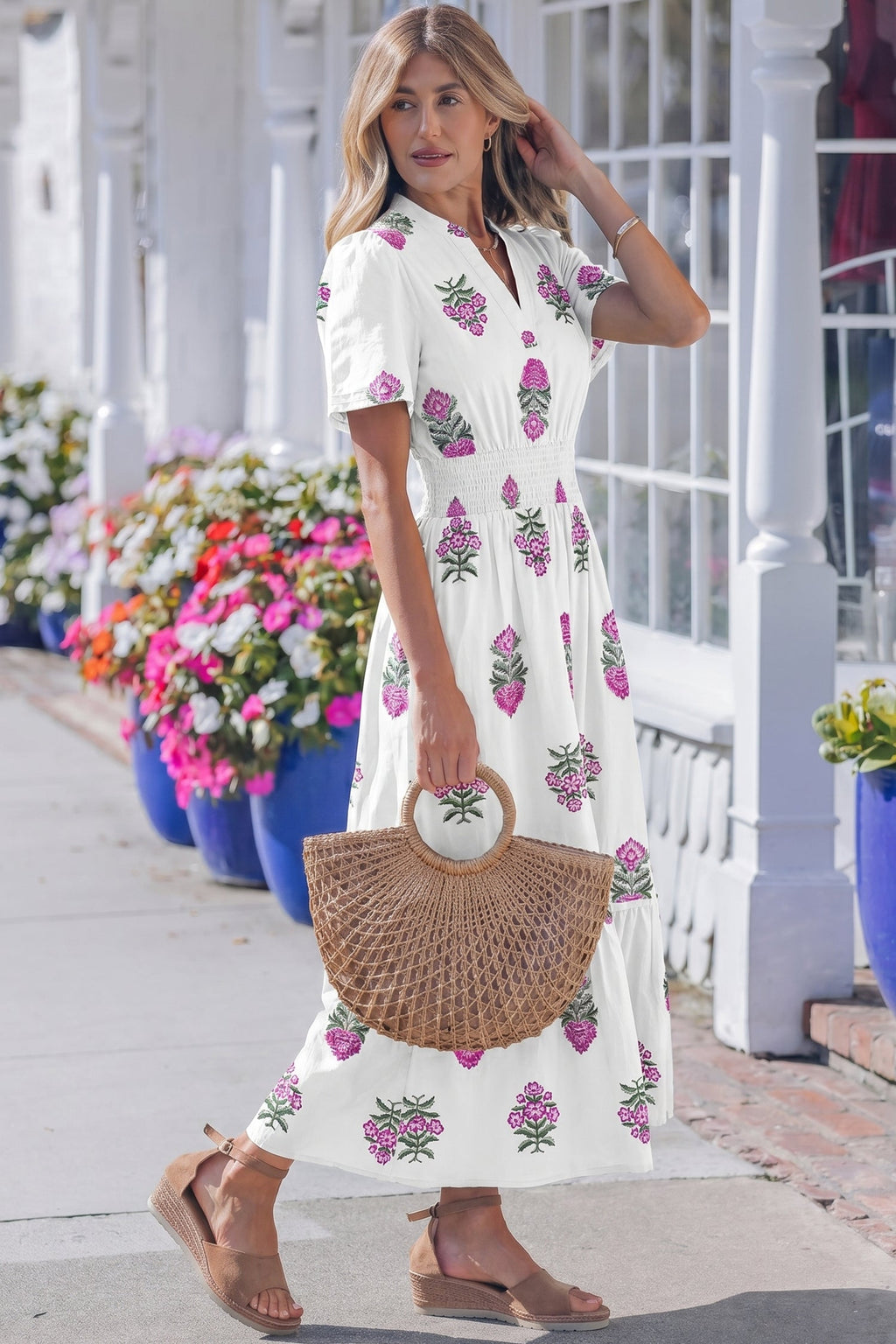 Aileen Ruffle Hem Maxi Dress