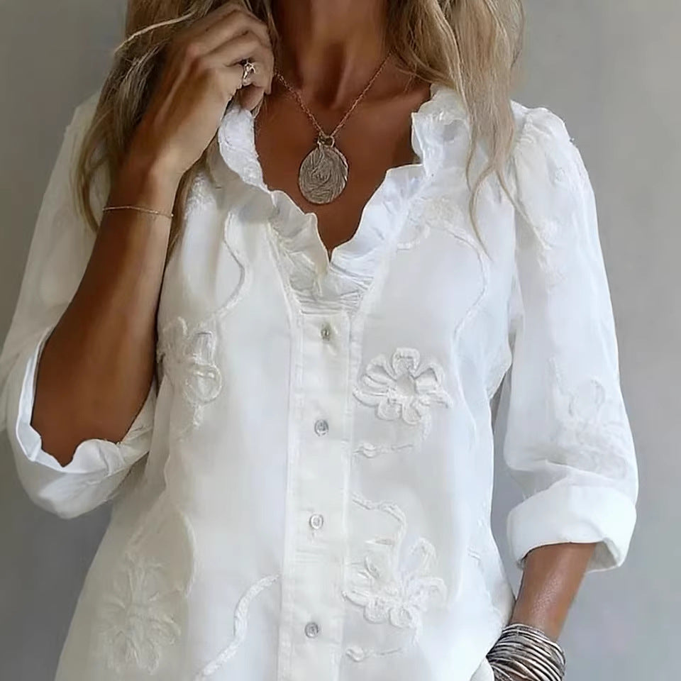 Women's Lace Print  Blouse