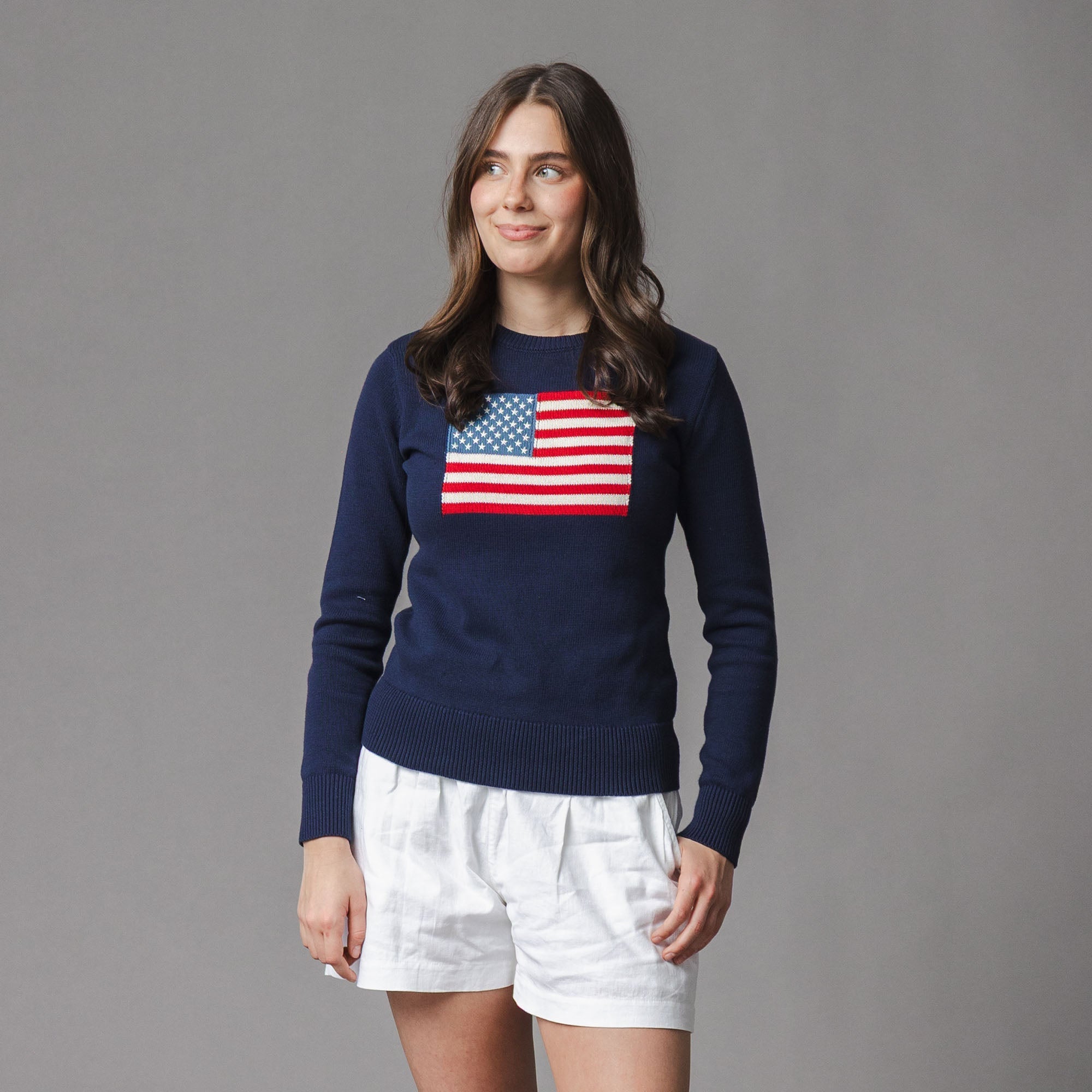 Organic Crew Neck Flag Sweater