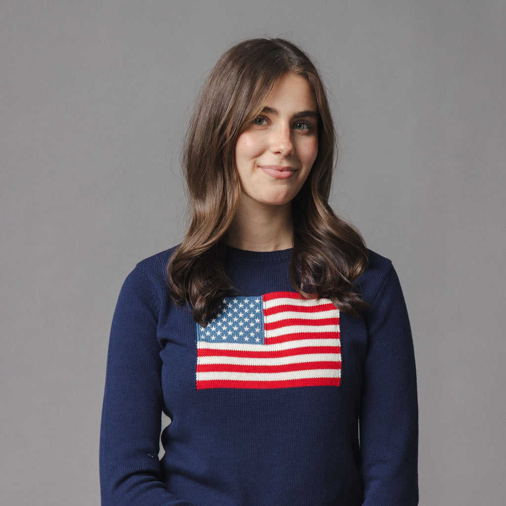 Organic Crew Neck Flag Sweater
