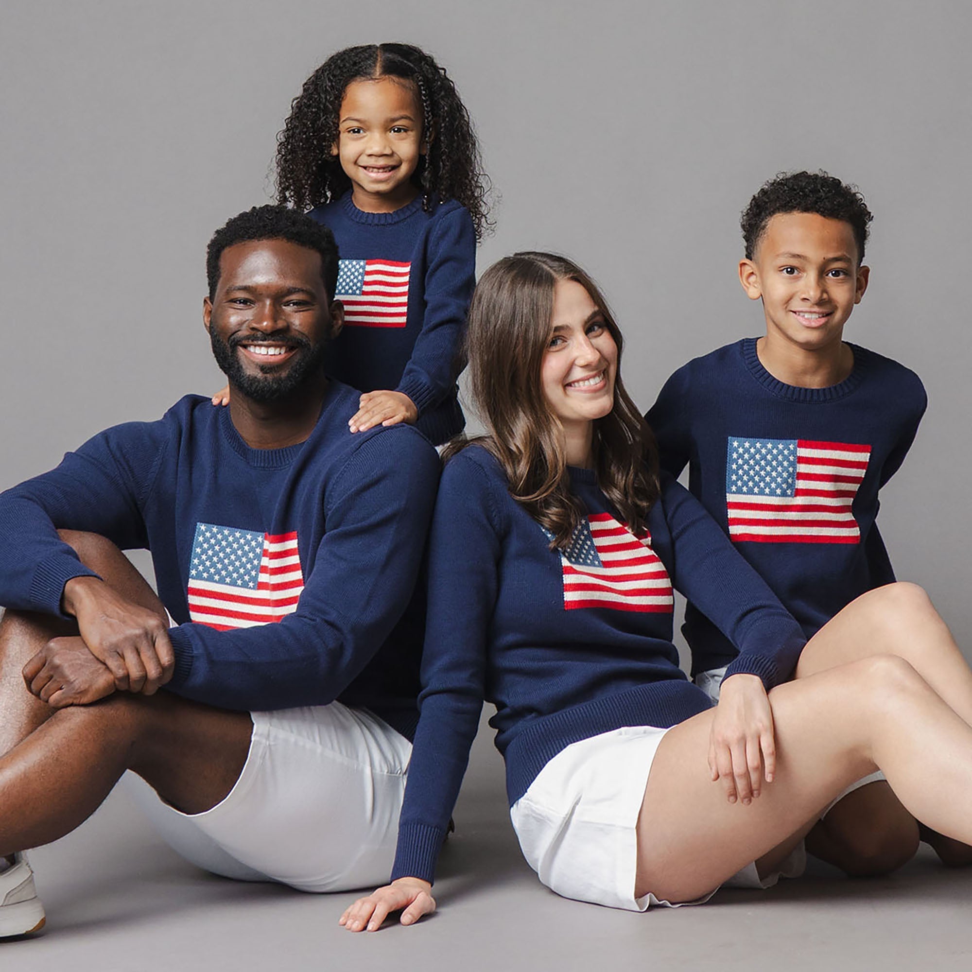 Organic Crew Neck Flag Sweater