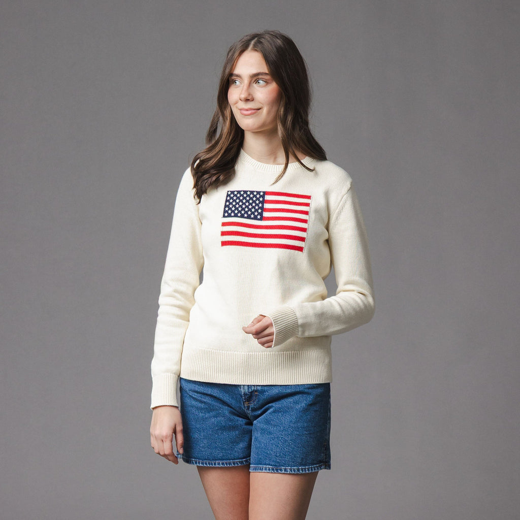 Organic Crew Neck Flag Sweater