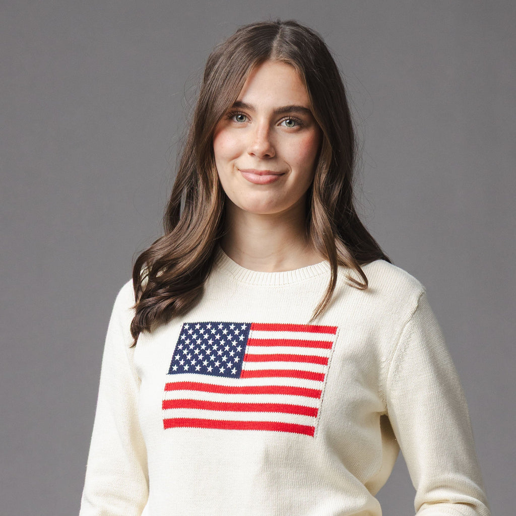 Organic Crew Neck Flag Sweater