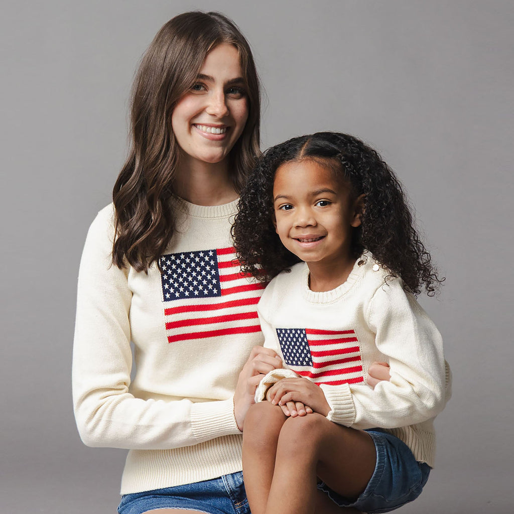 Organic Crew Neck Flag Sweater