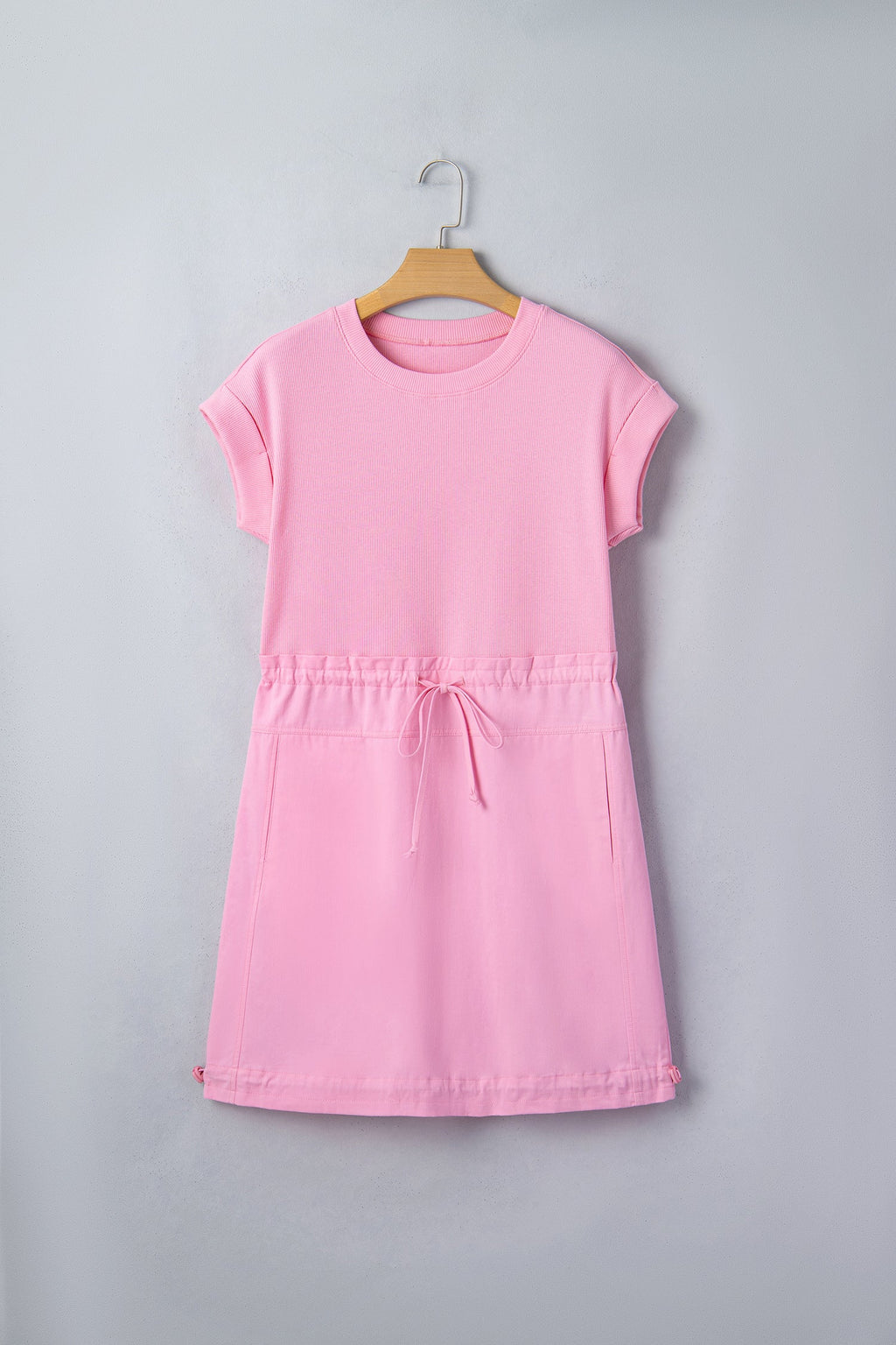 Ayra Patchwork Drawstring Mini Dress