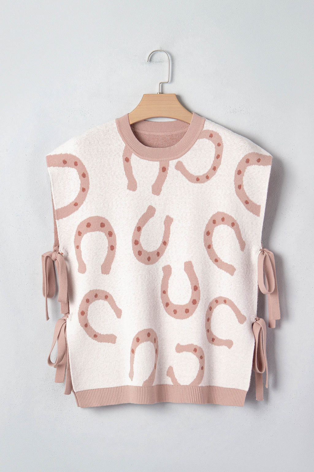 Western Horseshoe Tied Side Cap Sleeve T-Shirt