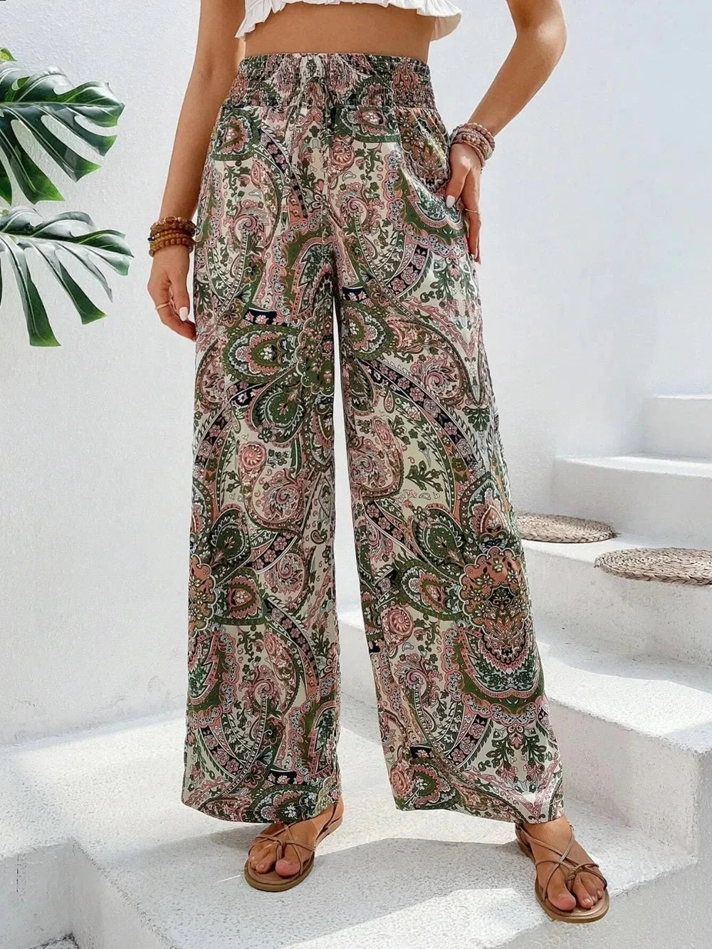 Printed Wide Leg Pants for Effortless Style and Comfort