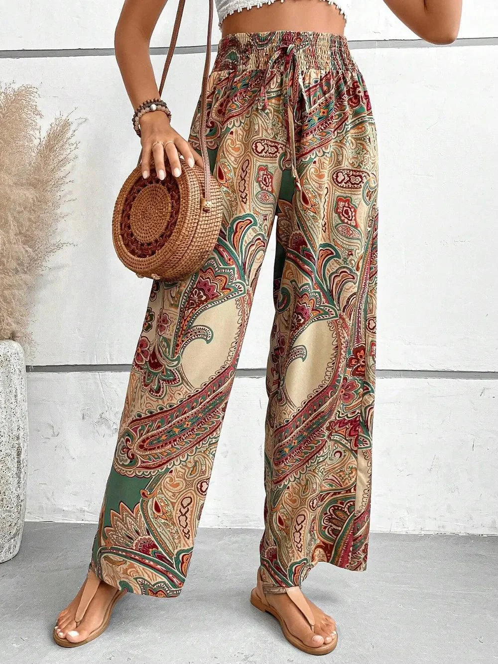 Printed Wide Leg Pants for Effortless Style and Comfort