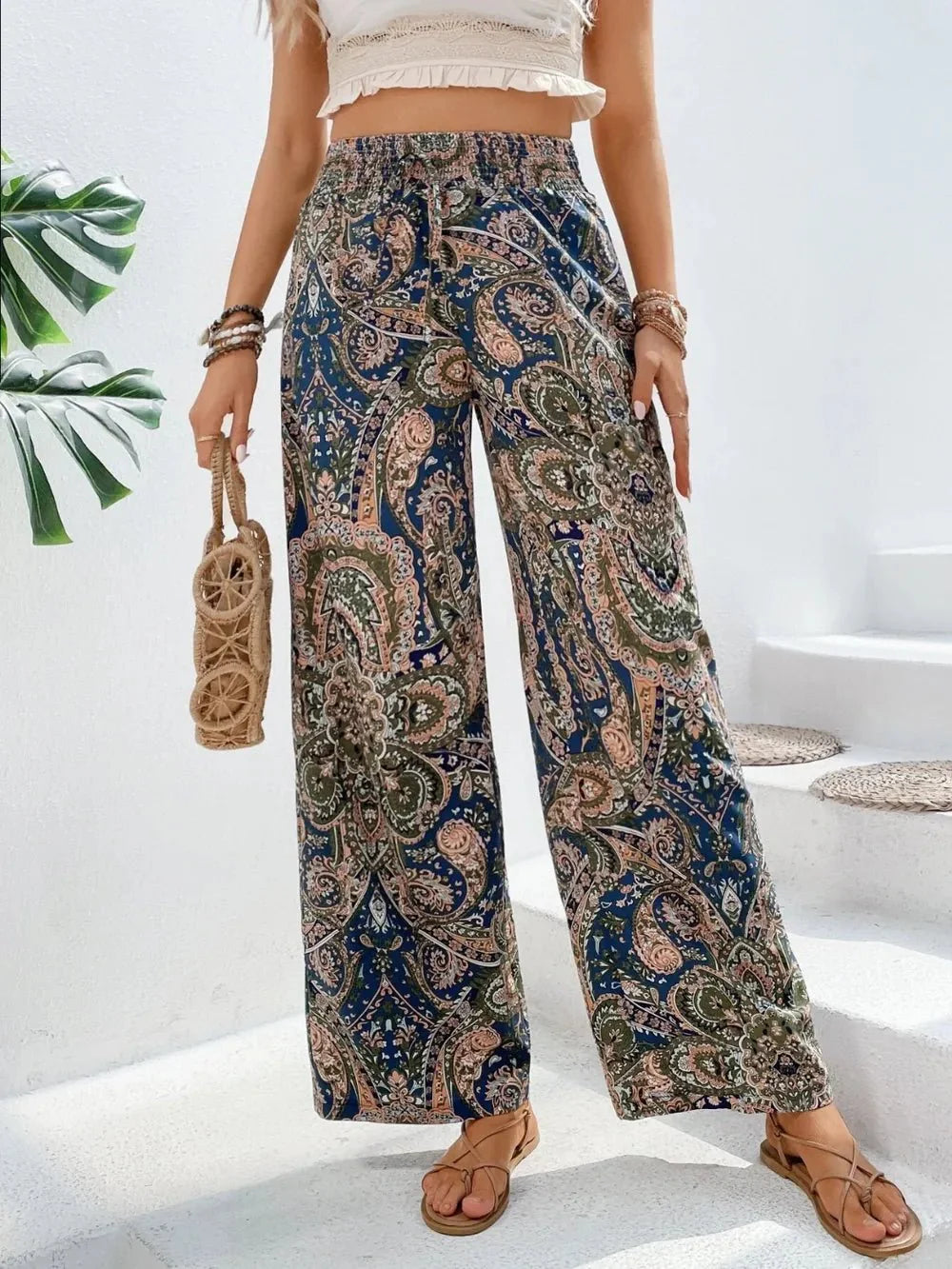 Printed Wide Leg Pants for Effortless Style and Comfort