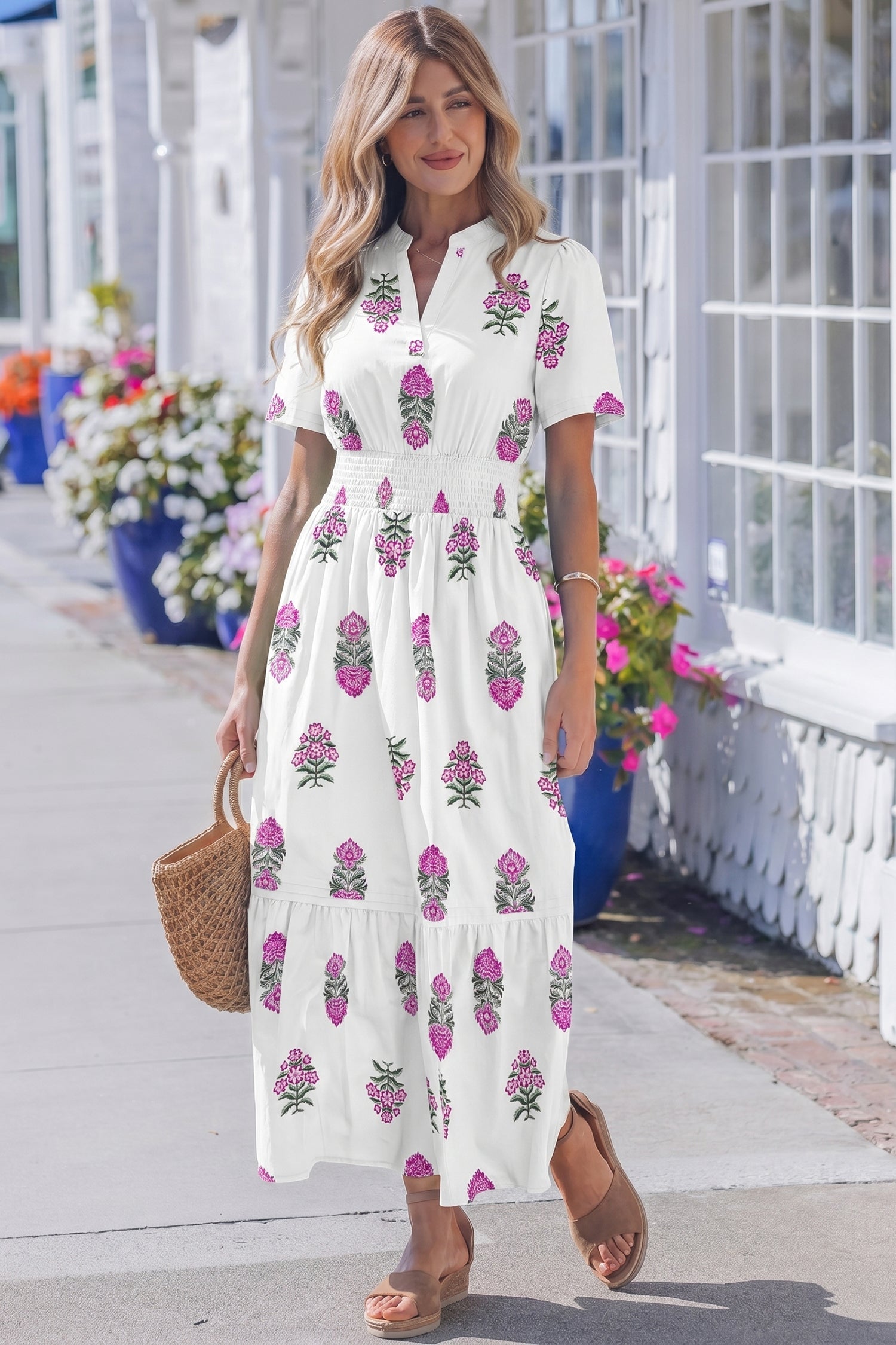 Aileen Ruffle Hem Maxi Dress