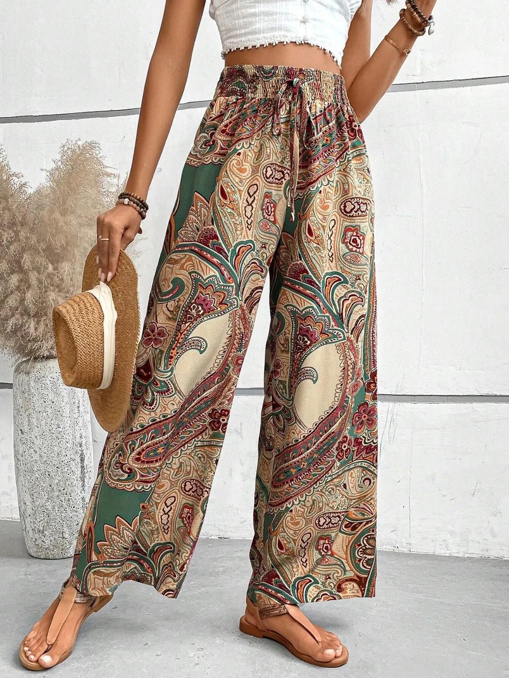 Printed Wide Leg Pants for Effortless Style and Comfort