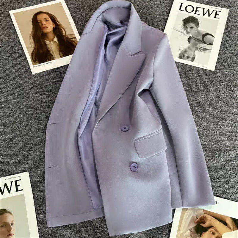 New Spring Autumn Fashionable Double Breasted Suit For Women