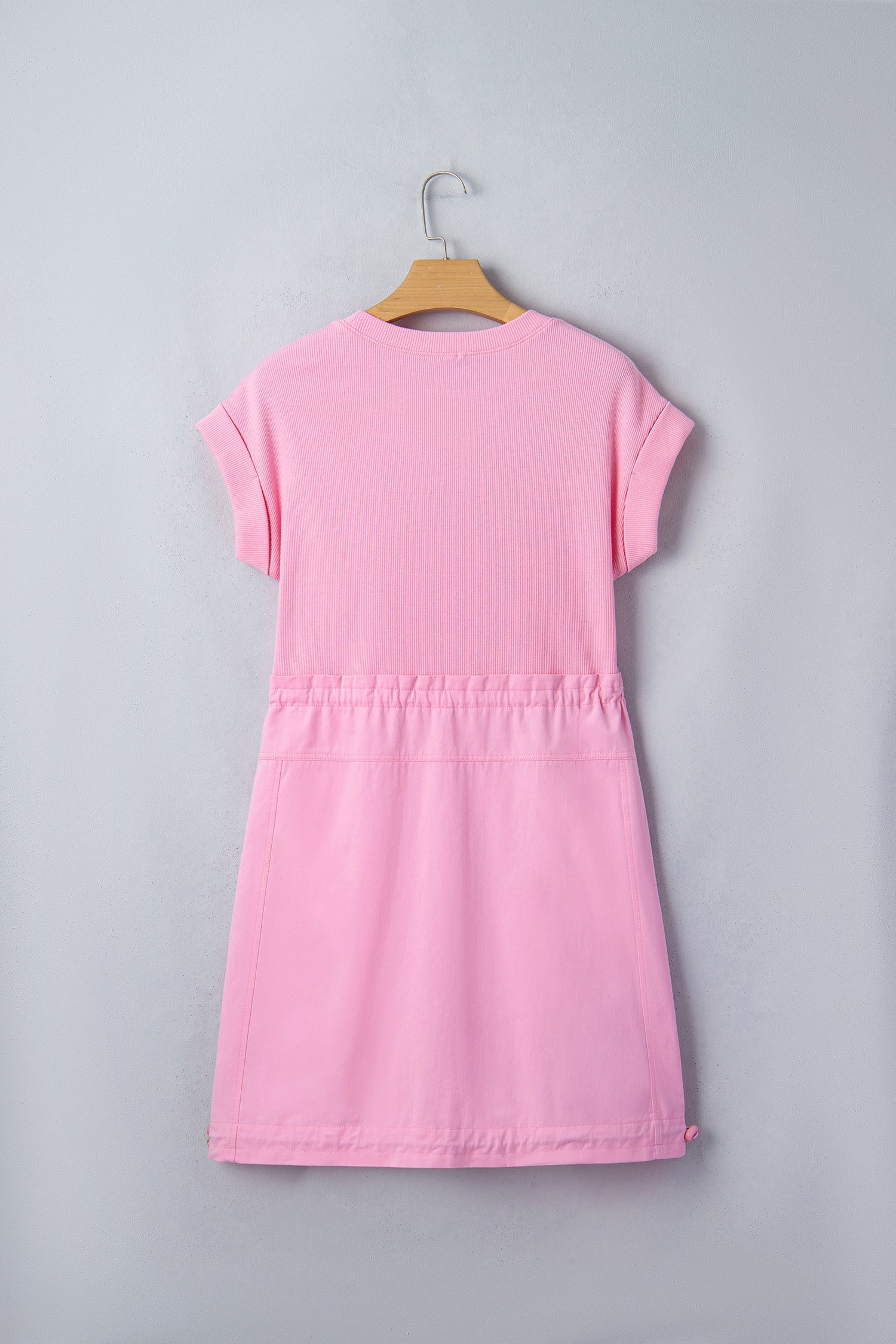 Ayra Patchwork Drawstring Mini Dress