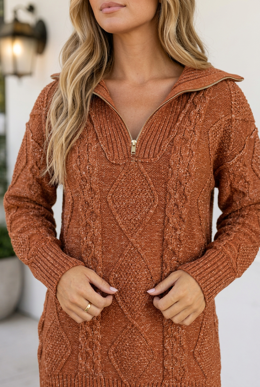 Keith Knit Drop Shoulder Long Sweater