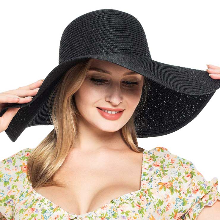 Solid Floppy Straw Sun Hat