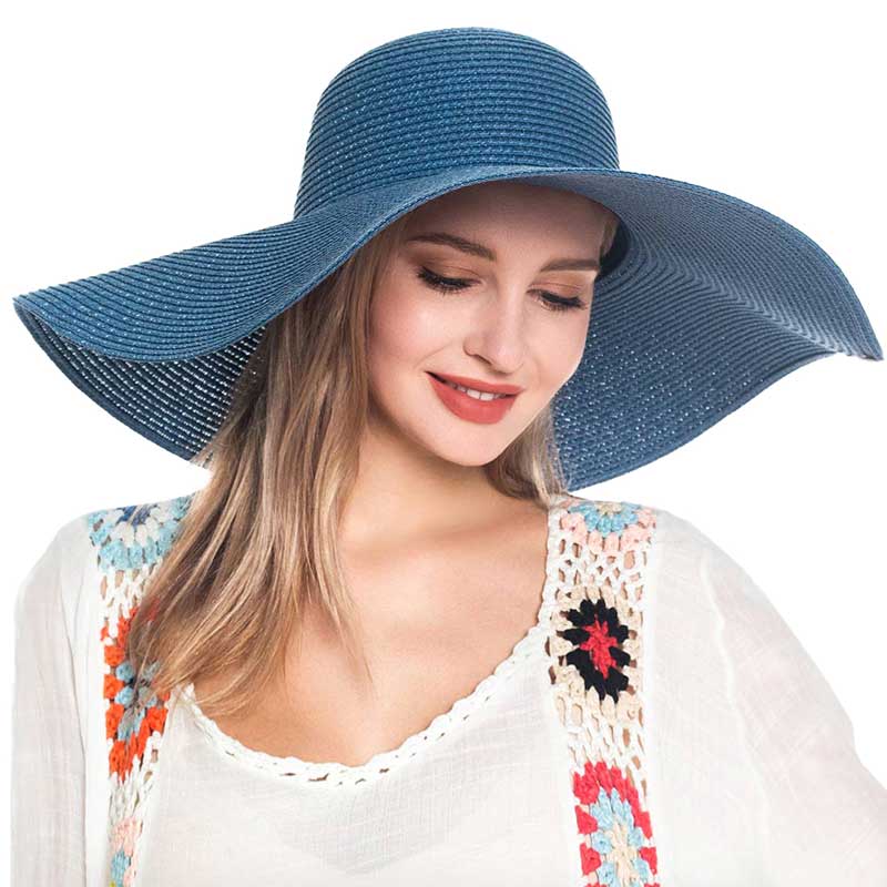 Solid Floppy Straw Sun Hat