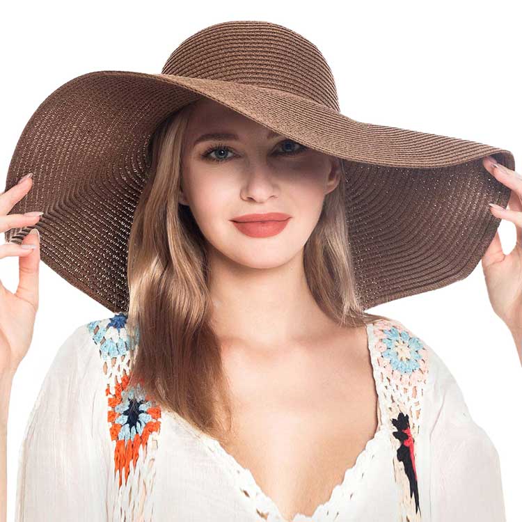 Solid Floppy Straw Sun Hat