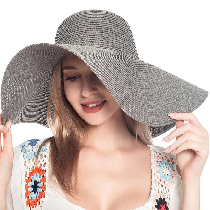Solid Floppy Straw Sun Hat