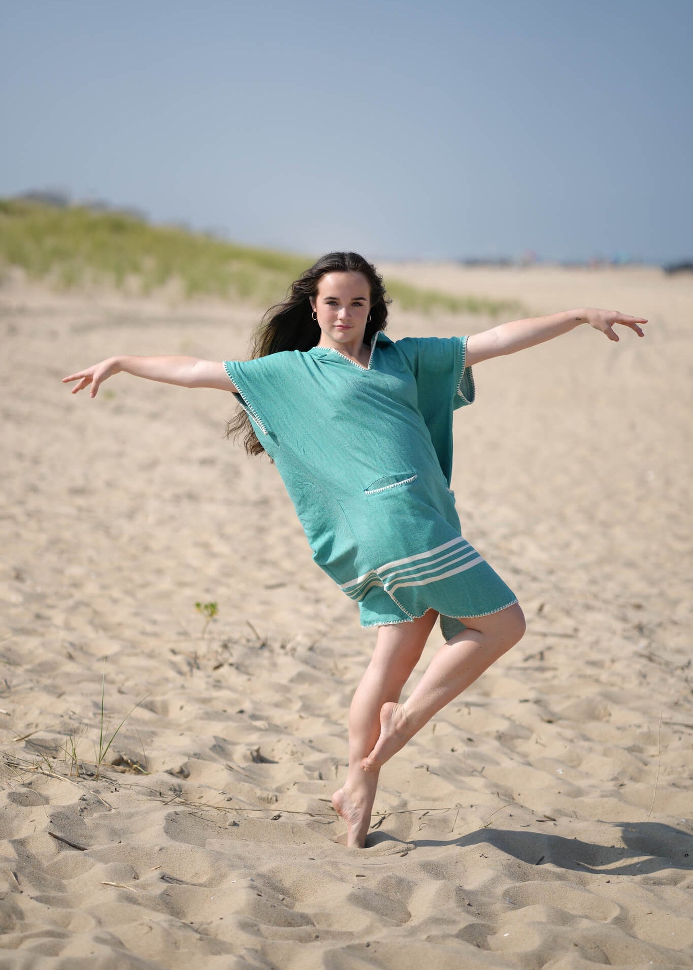 Beach Cover Up, Poncho with Hood