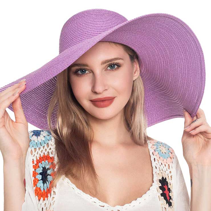 Solid Floppy Straw Sun Hat