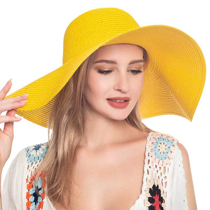 Solid Floppy Straw Sun Hat