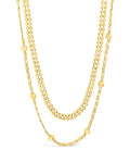 Layered Beaded Chain Necklace