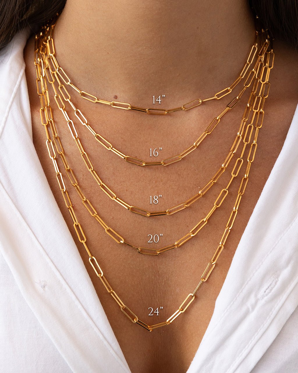 Sterling Silver Paperclip Chain Necklace
