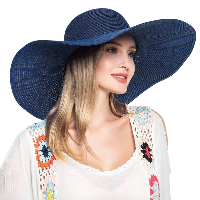 Solid Floppy Straw Sun Hat