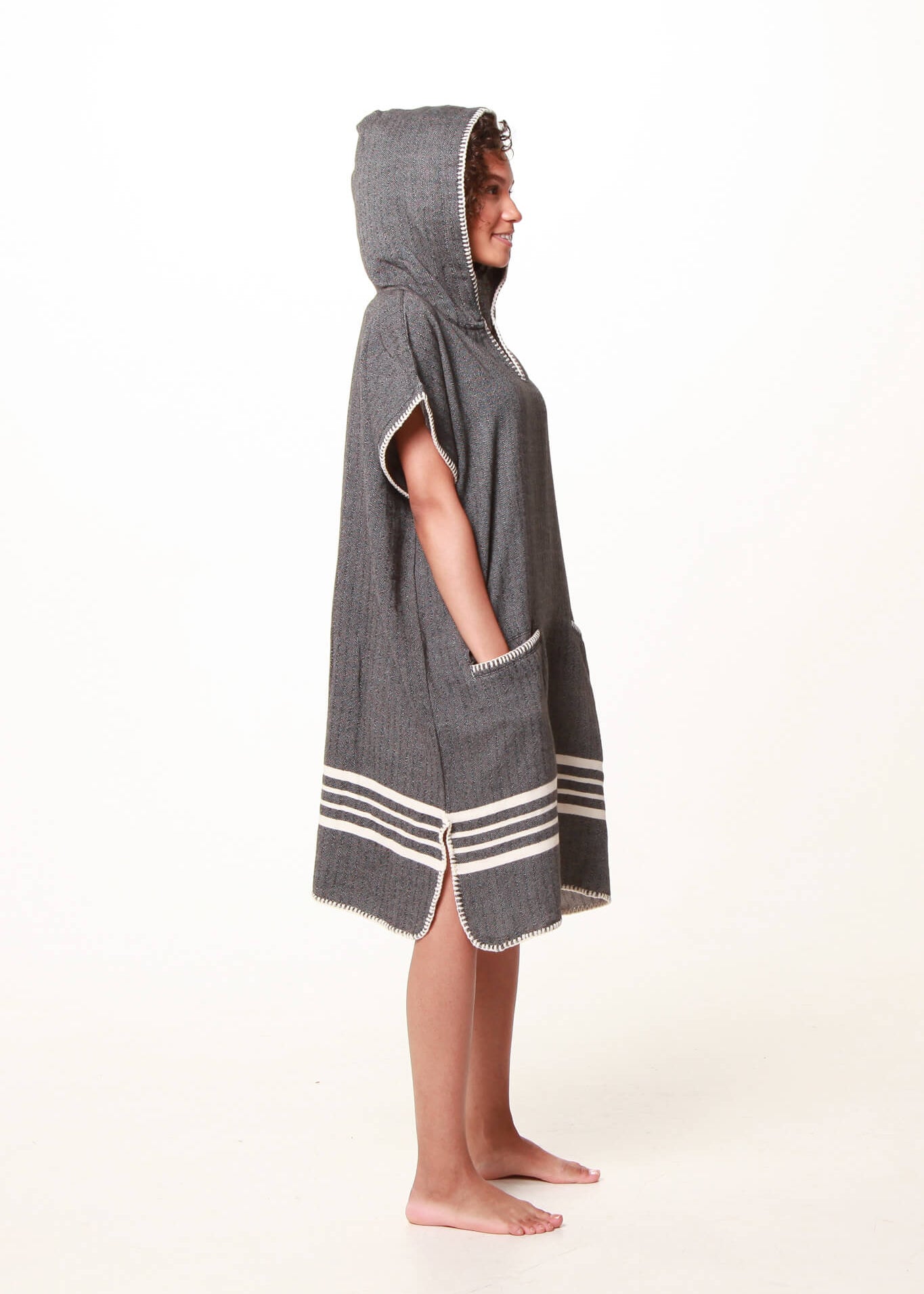 Beach Cover Up, Poncho with Hood