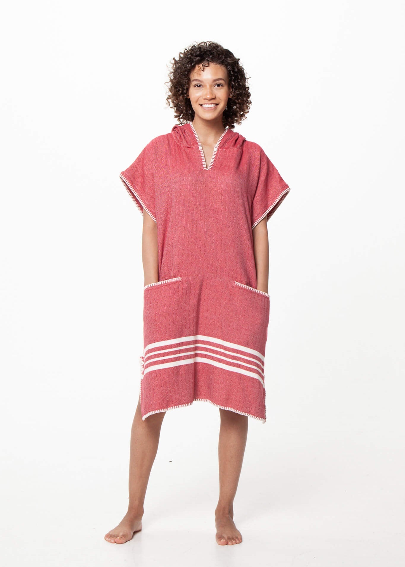 Beach Cover Up, Poncho with Hood