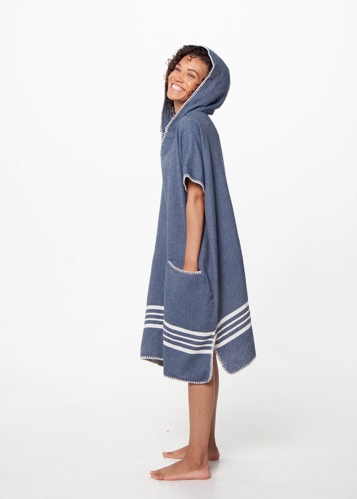 Beach Cover Up, Poncho with Hood
