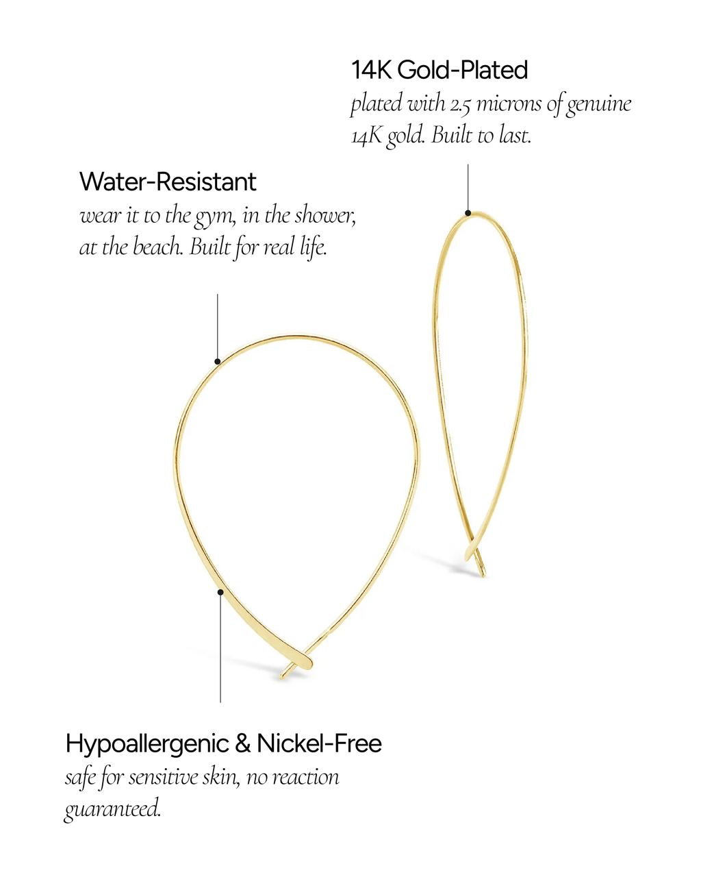 Delicate Threader Hoop Earrings