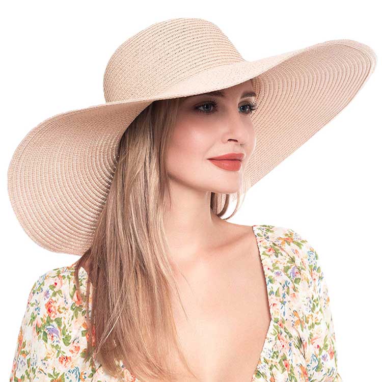 Solid Floppy Straw Sun Hat