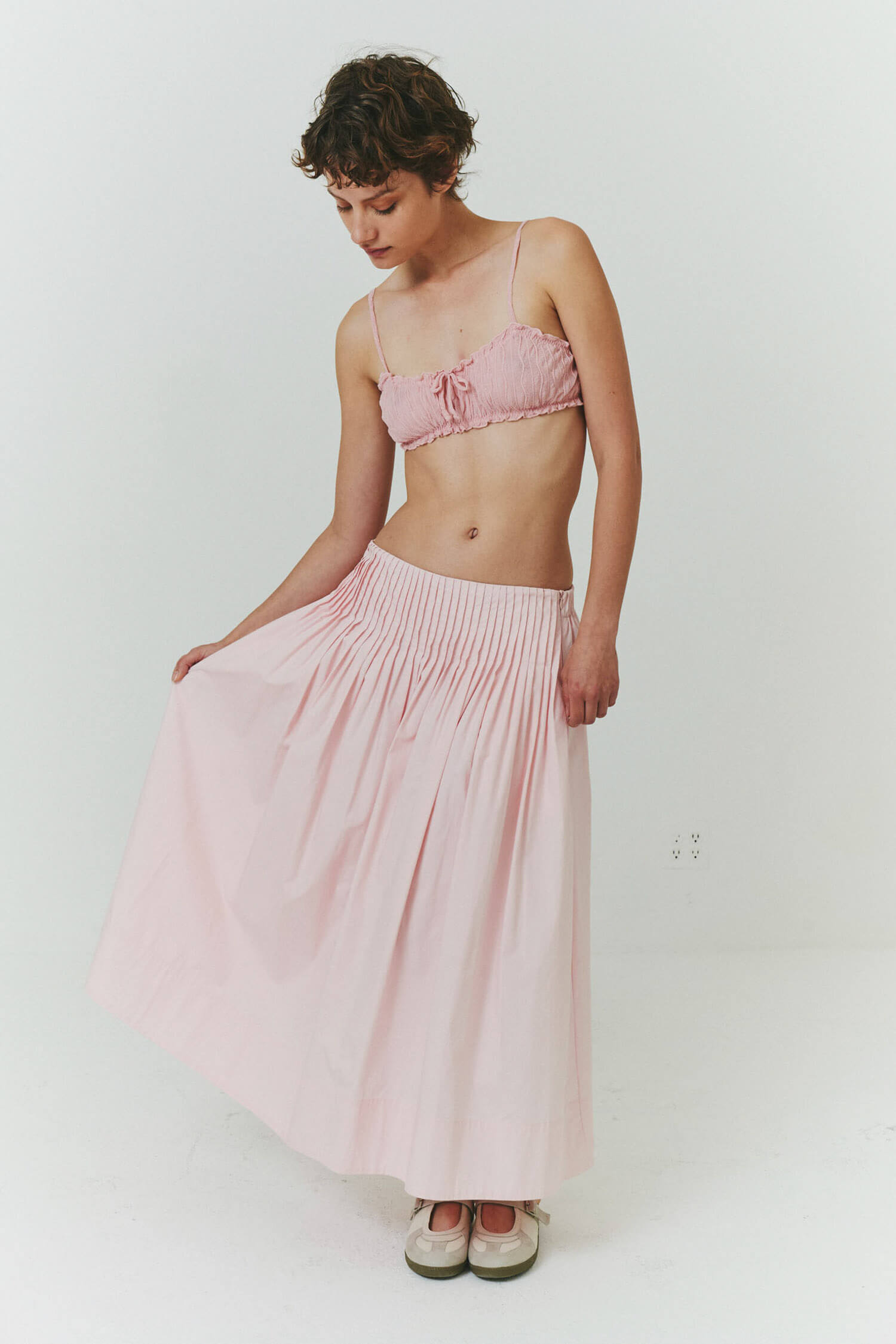 UIARA SKIRT IN BABY PINK