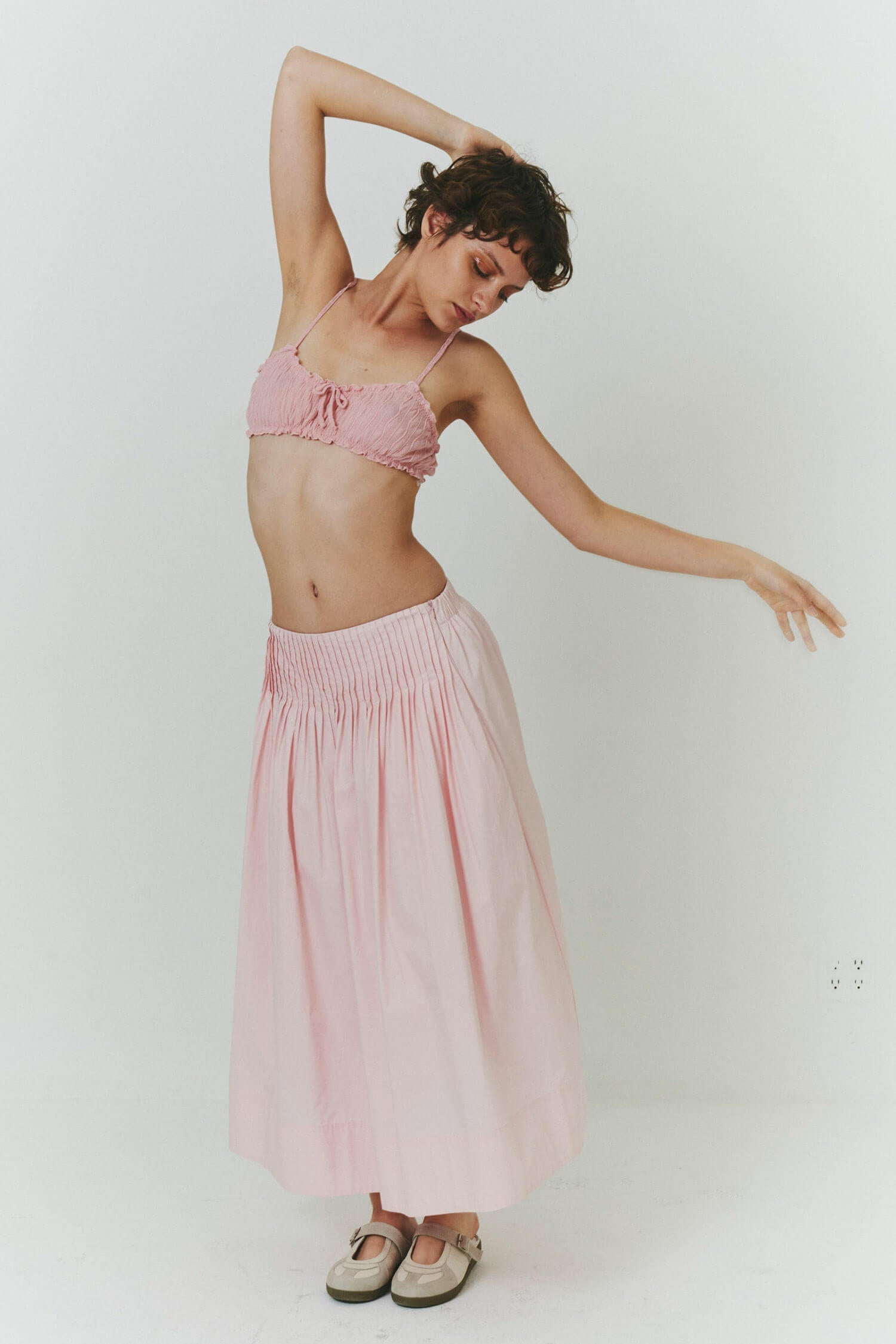 UIARA SKIRT IN BABY PINK