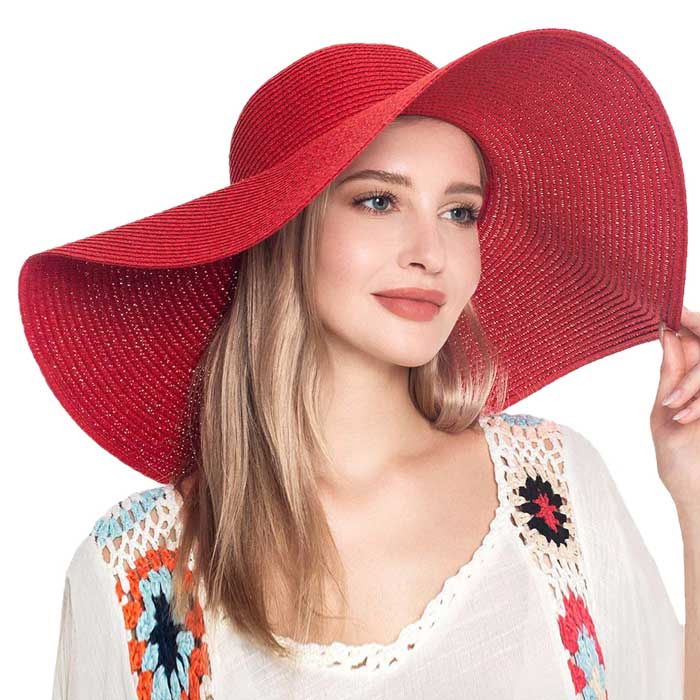 Solid Floppy Straw Sun Hat