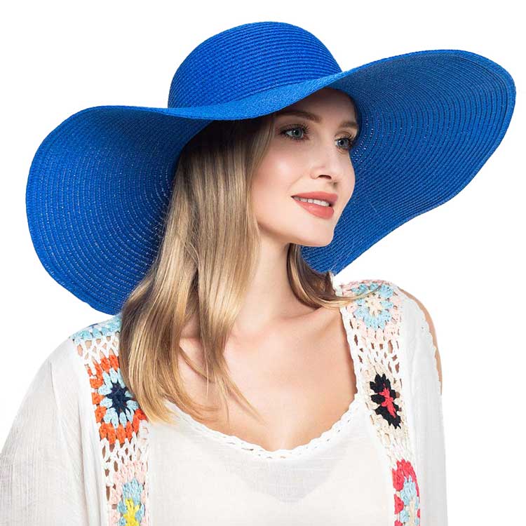 Solid Floppy Straw Sun Hat