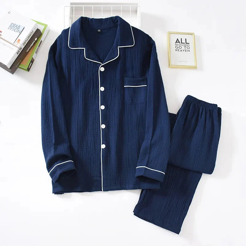 Couple's Pure Cotton Crepe Pajama Set