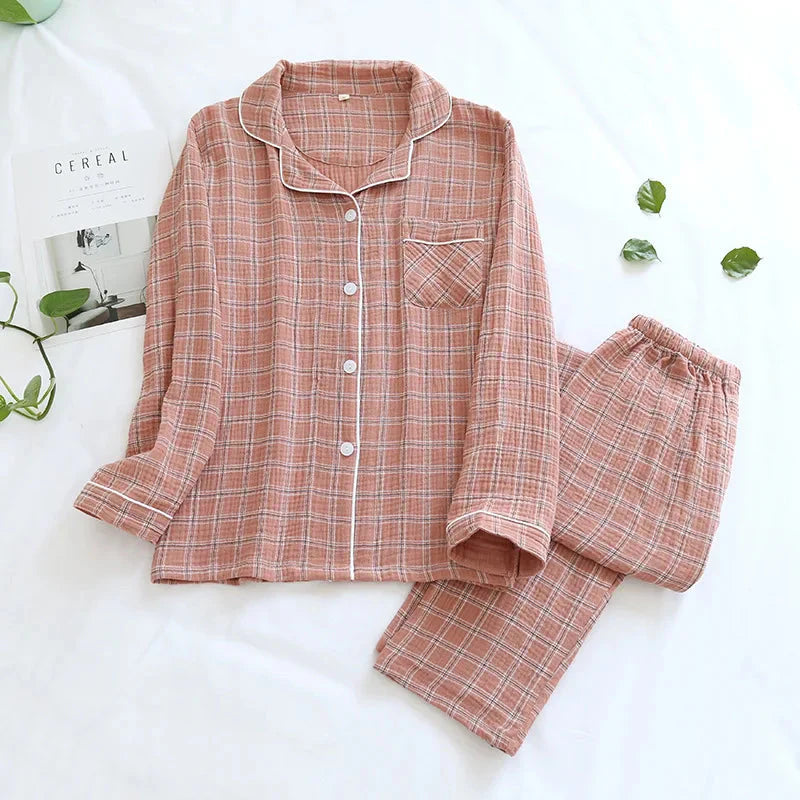 Couple's Pure Cotton Crepe Pajama Set