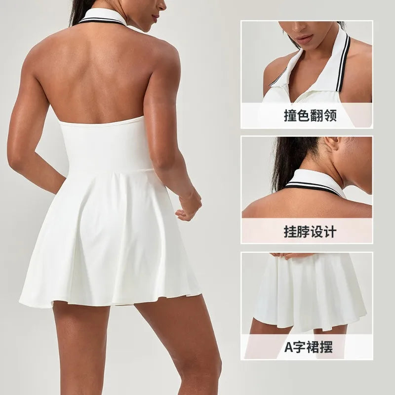 A-line Women's Tennis Golf Jumpsuit Dress