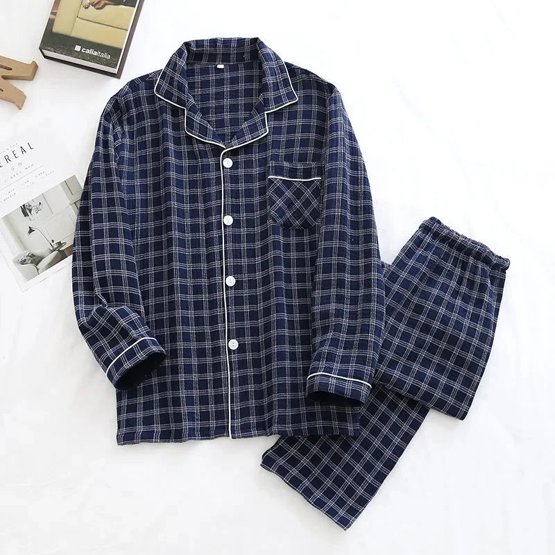 Couple's Pure Cotton Crepe Pajama Set